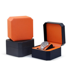 New style Watch Cases Top Grade PU Leather Octagonal 1 case