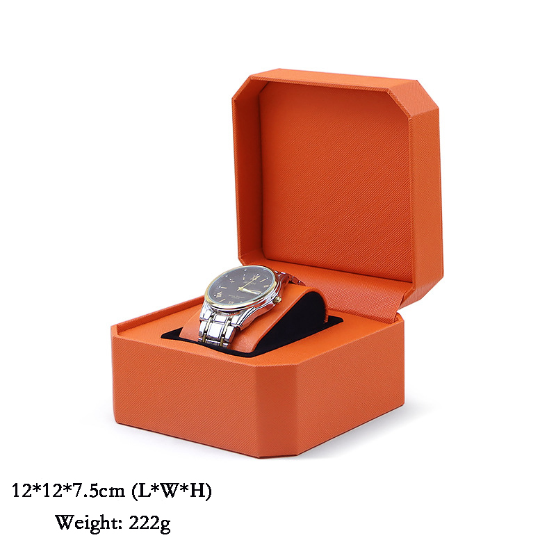 New style Watch Cases Top Grade PU Leather Octagonal 1 case